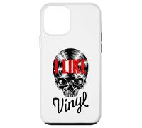 I Like Vinyl Lover Vintage Record Collector Gothic Skull Coque pour iPhone 12 Mini
