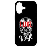 I Like Vinyl Lover Vintage Record Collector Gothic Skull Coque pour iPhone 17