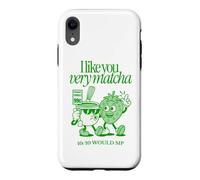 I Like You Very Matcha Latte 10/10 Would Sip Funny Tea Pun Coque pour iPhone XR
