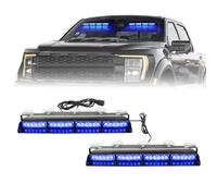 I LITTON Barre lumineuse stroboscopique à DEL de 42,8 cm avec support, 2 en 1 pour pare-brise arrière/avant de voiture pour camion, camionnette, camionnette (bleu)