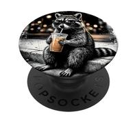 I Live Here Now - Coffee - Too Tiered for This - Raton Laveur PopSockets PopGrip Adhésif