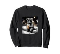 I Live Here Now - Coffee - Too Tiered for This - Raton Laveur Sweatshirt