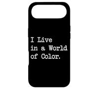 I Live in a World of Color Funny Artist Citations Apparel Coque pour iPhone Air