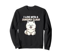 I Live with A Samoyed Cloud Samoyède Owner Dog Lover Sweatshirt