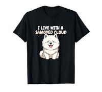 I Live with A Samoyed Cloud Samoyède Owner Dog Lover T-Shirt