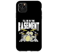 I’LL Be in The Basement Retro Drum Kit Music Artwork Coque pour iPhone 11 Pro Max