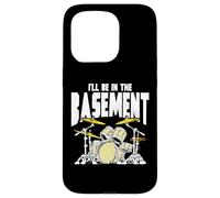 I’LL Be in The Basement Retro Drum Kit Music Artwork Coque pour iPhone 15 Pro