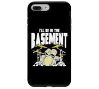 I’LL Be in The Basement Retro Drum Kit Music Artwork Coque pour iPhone 7 Plus/8 Plus