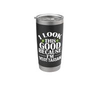 I LOOK THIS GOOD Humour végétarien Gobelet isotherme en acier inoxydable double paroi