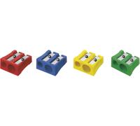 I Lot De 20 Taille-Crayons Doubles En Plastique 4 Couleurs Assorties