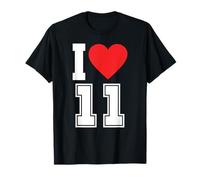 I Love 11 Number 11th Birthday Maillot de Football pour Fan de Sport T-Shirt