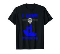 I Love 3D Printing Benchy Extrudeuse Bleu - Ventilateur d'impression 3D T-Shirt