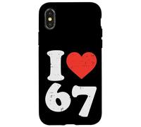 I Love 67 Funny 6 7 Costume Meme Six Seven Kids Young Boys Coque pour iPhone X/XS