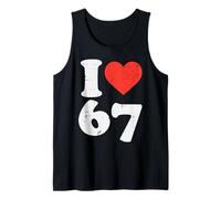 I Love 67 Funny 6 7 Costume Meme Six Seven Kids Young Boys Débardeur