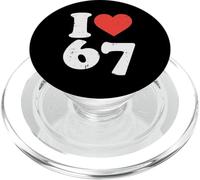 I Love 67 Funny 6 7 Costume Meme Six Seven Kids Young Boys PopSockets PopGrip pour MagSafe