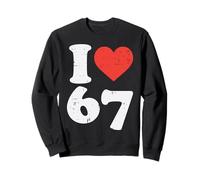 I Love 67 Funny 6 7 Costume Meme Six Seven Kids Young Boys Sweatshirt