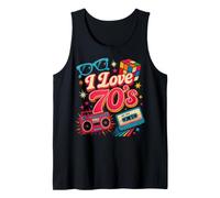 I Love 70s Boombox Cassette Graphique rétro Vintage Débardeur