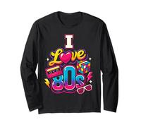 I Love 80s Soirée Année 80 Cassette Retro Manche Longue