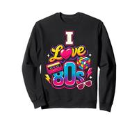 I Love 80s Soirée Année 80 Cassette Retro Sweatshirt