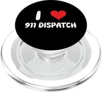 I Love 911 Dispatch - Cœur - Opérateurs Appel téléphonique PopSockets PopGrip pour MagSafe