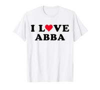 I Love Abba Nom Abba assorti pour petite amie et petit ami T-Shirt