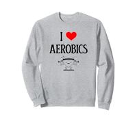 I Love Aerobics I Heart Aérobic Cardio Fitness Class Lover Sweatshirt