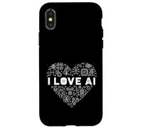 I Love AI Heart Intelligence Artificielle Informatique Coque pour iPhone X/XS