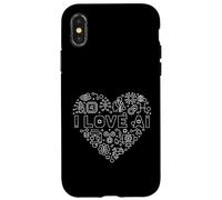 I Love AI Heart - Intelligence Artificielle Informatique Nerd Coque pour iPhone X/XS