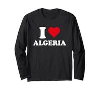 I Love Algérie Coeur Cadeau Algérien Algérienne Manche Longue
