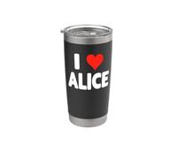I Love Alice Cœur Gobelet isotherme en acier inoxydable double paroi