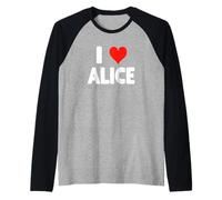 I Love Alice Cœur Manche Raglan