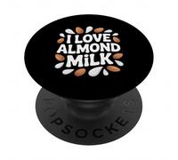 I Love Almond Milk Vegan Milk Alternative aux Produits laitiers PopSockets PopGrip Adhésif
