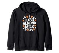 I Love Almond Milk Vegan Milk Alternative aux Produits laitiers Sweat à Capuche