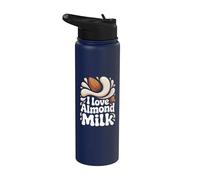 I Love Amande Milk Nut Lover Expression Stainless Steel Insulated Water Bottle