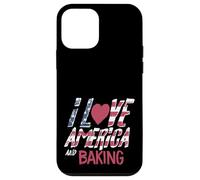I Love America and Baking Patriotic Kitchen Humour Coque pour iPhone 12 Mini