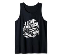 I Love America Bold Eagle Stars Stripes Débardeur