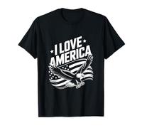 I Love America Bold Eagle Stars Stripes T-Shirt