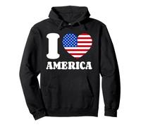I Love America Drapeau Américain États-Unis USA Sweat à Capuche