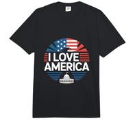 I Love America Eagle Capitol Drapeau Comfort Colors Adult Heavyweight T-Shirt