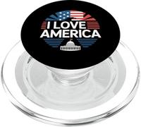 I Love America Eagle Capitol Drapeau PopSockets PopGrip pour MagSafe