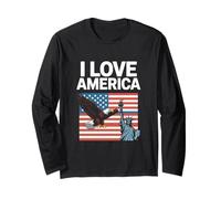 I Love America Statue Aigle Liberty Manche Longue