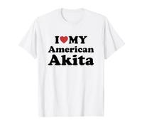 I Love American Akita T-Shirt
