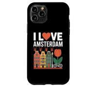 I Love Amsterdam Tulip Canal House Vélo Coque pour iPhone 11 Pro