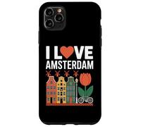 I Love Amsterdam Tulip Canal House Vélo Coque pour iPhone 11 Pro Max