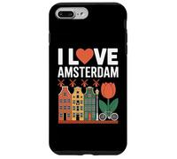 I Love Amsterdam Tulip Canal House Vélo Coque pour iPhone 7 Plus/8 Plus