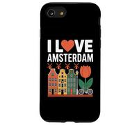 I Love Amsterdam Tulip Canal House Vélo Coque pour iPhone SE (2020) / 7/8