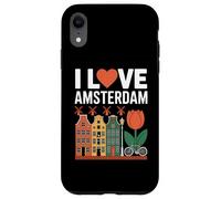 I Love Amsterdam Tulip Canal House Vélo Coque pour iPhone XR