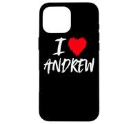 I Love Andrew Husband Son Dad Boyfriend Grandson Cœur Rouge Coque pour iPhone 16 Pro Max
