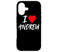 I Love Andrew Husband Son Dad Boyfriend Grandson Cœur Rouge Coque pour iPhone 17
