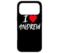 I Love Andrew Husband Son Dad Boyfriend Grandson Cœur Rouge Coque pour iPhone 17 Pro Max